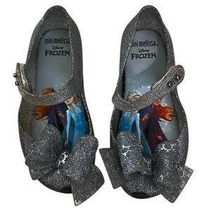 Mini Melissa Silver Glitter Frozen Shoes